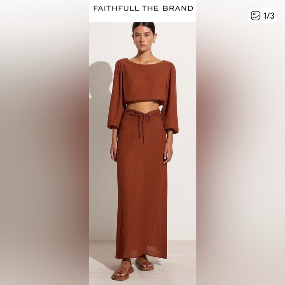 Faithfull the Brand Leonard Maxi Skirt NWT
